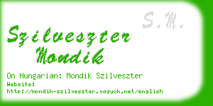 szilveszter mondik business card